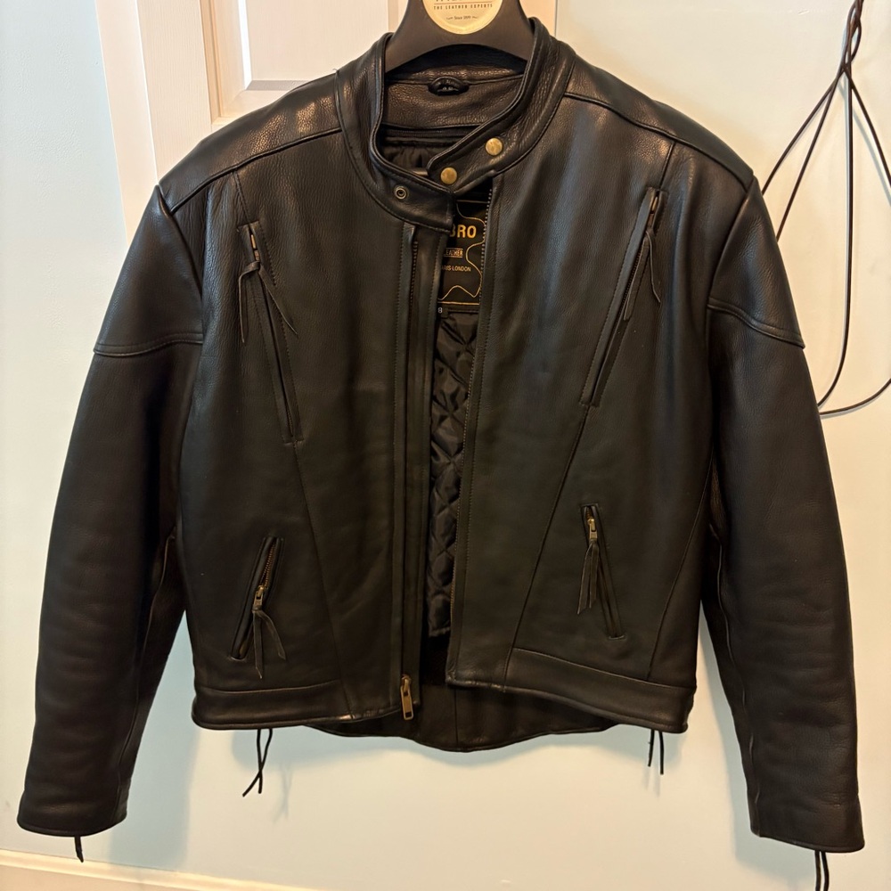 Hasbro Black Leather Jacket with zip out lining